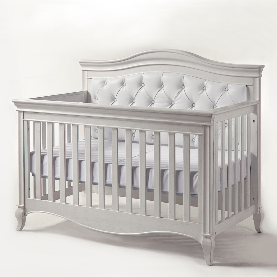 Diamante Forever Crib - White Vinyl Panel