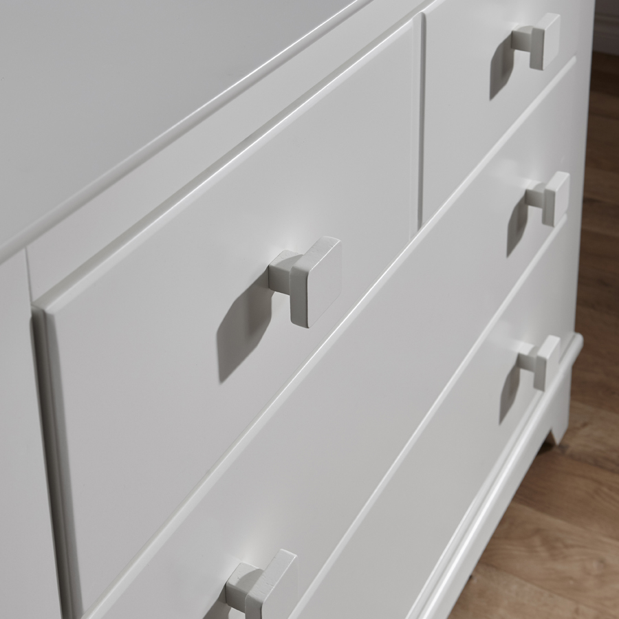 The <b>1303 3-Drawer KD Chest</b> is a stylishly simple storage solution that ships anywhere and pairs equally well with the Napoli Forever Crib or the Spessa Crib.  